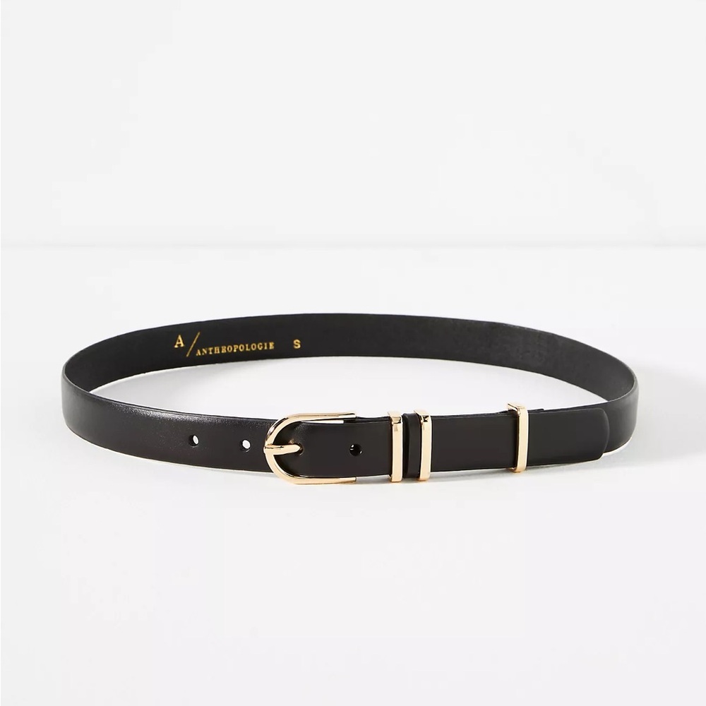 Anthropologie Black Basic Keeper Belt - Picture 3 of 5